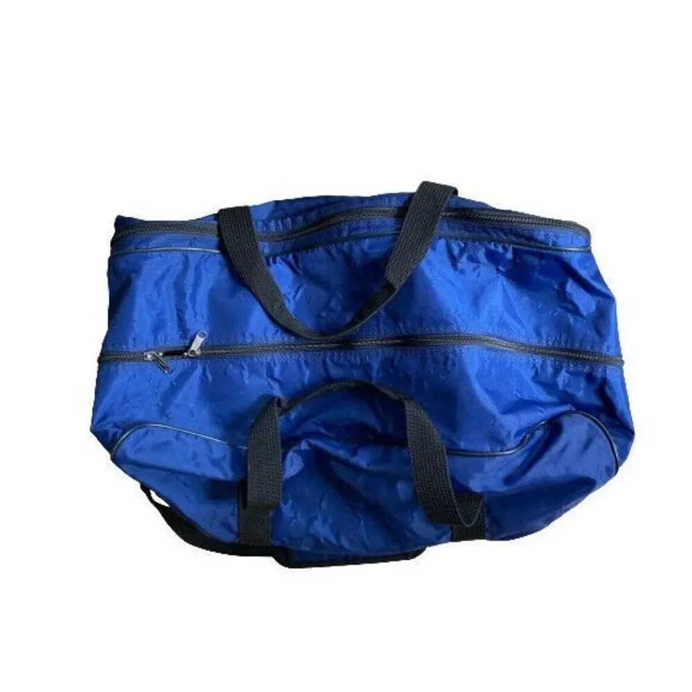 Vtg Nike Duffel Gym Bag Blue Black  RN 56323 Baseball Softball Shoulder …